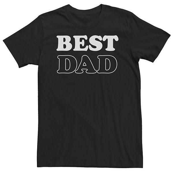 Big & Tall Best Dad Large Text Father's Day Tee