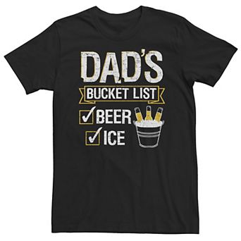 Big & Tall Father's Day Dad's Bucket List Tee