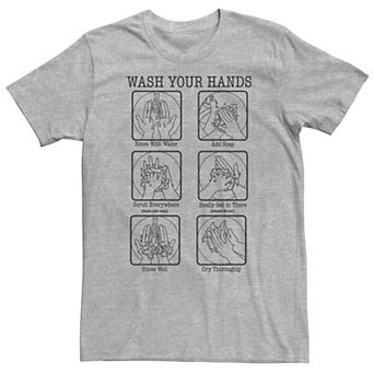 Big & Tall Wash Your Hands Infographic Tee