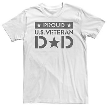 Big & Tall Father's Day "Proud U.S. Veteran" Dad Star Tee