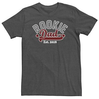 Big & Tall Rookie Dad New Dad Father's Day Graphic Tee