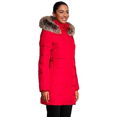 Petite Lands' End Faux-Fur Hood Down Winter Coat