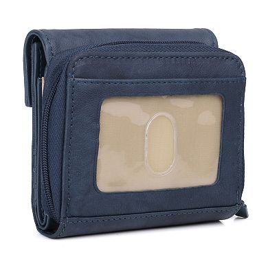 Julia Buxton Heiress French Purse Leather Accordion Wallet