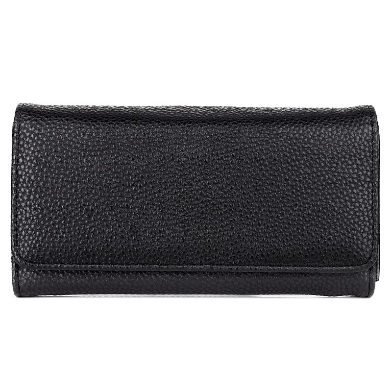 UPC 628210180628 product image for Julia Buxton Bianca RFID-Blocking File Organizer Wallet, Black | upcitemdb.com