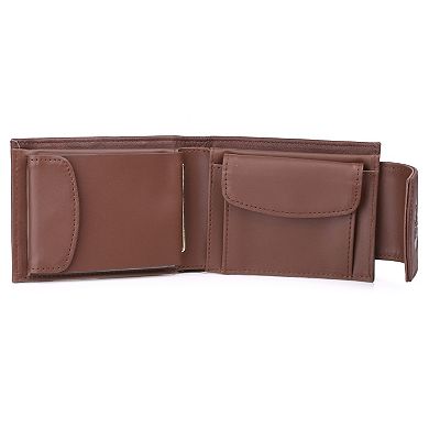 Julia Buxton Heiress Leather Convertible Billfold Wallet 