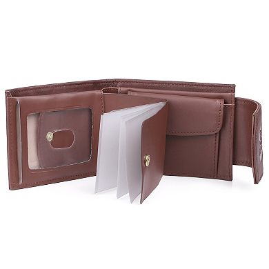 Julia Buxton Heiress Leather Convertible Billfold Wallet 