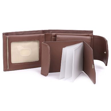 Julia Buxton Heiress Leather Convertible Billfold Wallet 