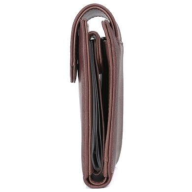Julia Buxton Heiress Leather Convertible Billfold Wallet