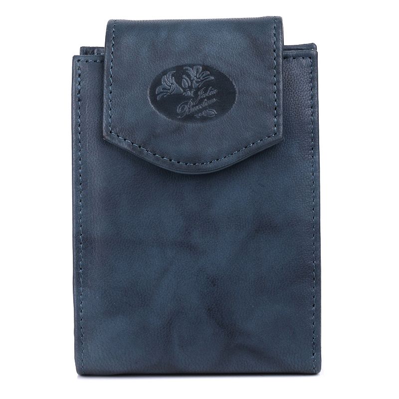 UPC 628210180307 product image for Julia Buxton Heiress Leather Convertible Billfold Wallet, Blue | upcitemdb.com