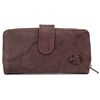 Julia Buxton Heiress RFID-Blocking Leather Checkbook Wallet
