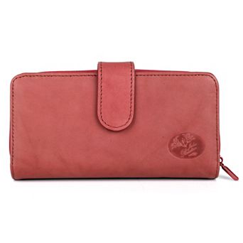 Julia Buxton Heiress RFID-Blocking Leather Checkbook Wallet