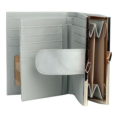 Julia Buxton Heiress RFID-Blocking Double Cardex Leather Wallet