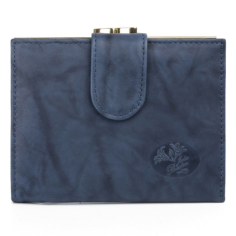 UPC 628210180185 product image for Julia Buxton Heiress RFID-Blocking Double Cardex Leather Wallet, Blue | upcitemdb.com