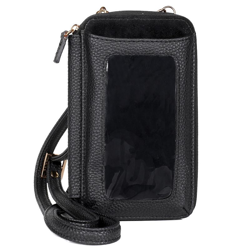 Julia Buxton Everywhere RFID-Blocking Cell Phone Crossbody Bag, Black