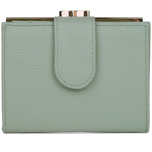 Julia Buxton Lexington RFID-Blocking Wallet - Seafoam