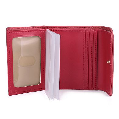 Julia Buxton Heiress Pik-Me-Up RFID-Blocking Leather Mini-Trifold Wallet