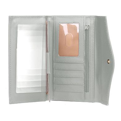 Julia Buxton Heiress RFID-Blocking Leather Organizer Clutch