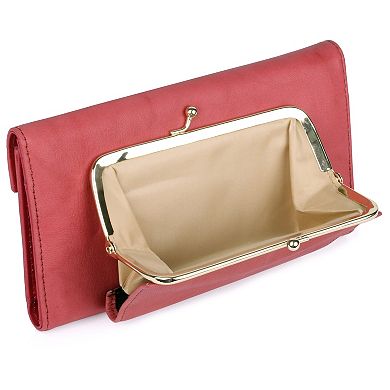 Julia Buxton Heiress RFID-Blocking Leather Organizer Clutch