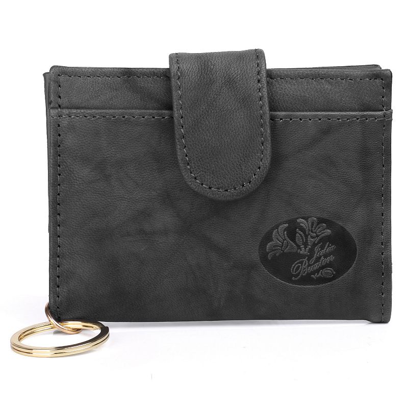 UPC 628210180208 product image for Julia Buxton Heiress Pik-Me-Up RFID-Blocking Leather Card Case, Black | upcitemdb.com