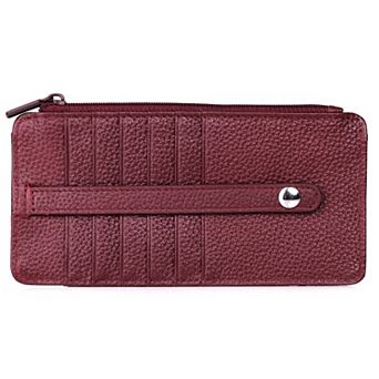 Julia Buxton Hudson Pik-Me-Up Thin Leather Card Holder
