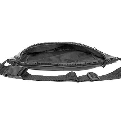 Julia Buxton 3-Zipper Leather Belt Bag