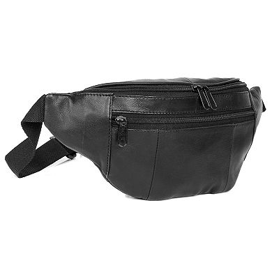 Julia Buxton 3-Zipper Leather Belt Bag