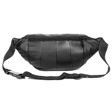 Julia Buxton 3-Zipper Leather Belt Bag