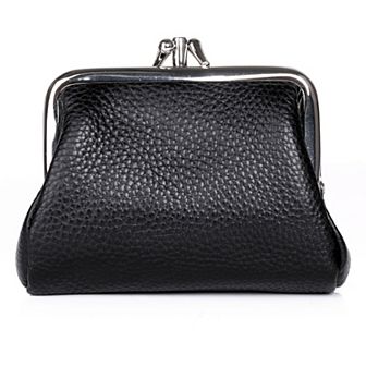 Julia Buxton Hudson Pik-Me-Up Triple Frame Leather Coin Purse