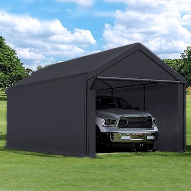 Caravan Canopy Domain 20x10 Foot Carport Tent Sidewalls, Black (Sidewalls Only)