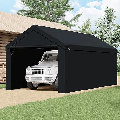 Caravan Canopy Domain 20x10 Foot Carport Tent Sidewalls, Black (Sidewalls Only)