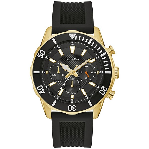 Bulova black strap on sale watch