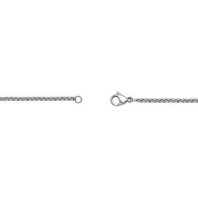 LYNX Men's Two Tone Stainless Steel Cubic Zirconia Cross Necklace