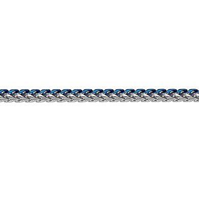 LYNX Men's Stainless Steel Foxtail Chain Bracelet