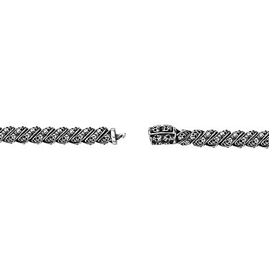 LYNX Men's Stainless Steel Skull Bracelet