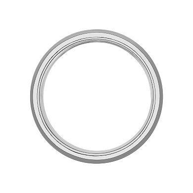 LYNX Men's Stainless Steel & Wood Ring