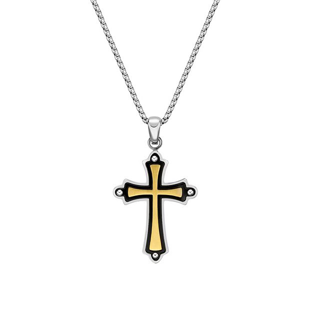 Kohls mens deals gold cross necklace