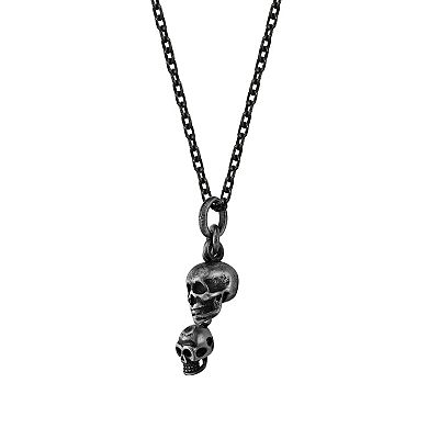 LYNX Men's Stainless Steel Skull Necklace
