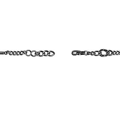 LYNX Men's Stainless Steel Horizontal Cross Bracelet