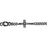 LYNX Men's Stainless Steel Horizontal Cross Bracelet