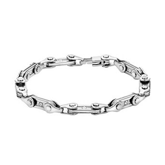 Men's LYNX Stainless Steel Bicycle Chain-Inspired Link Bracelet