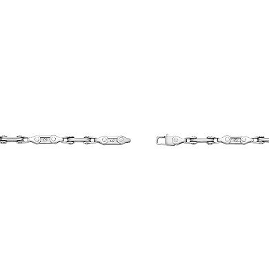 Men's LYNX Stainless Steel Bicycle Chain-Inspired Link Bracelet