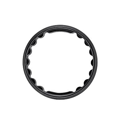 LYNX Men's Black Zirconium Ribbed Fit Ring
