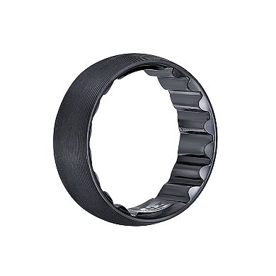 LYNX Men's Black Zirconium Ribbed Fit Ring