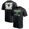 Men's Fanatics Branded Black Milwaukee Bucks 2021 NBA Finals Champions Final Buzzer Jersey Roster T-Shirt