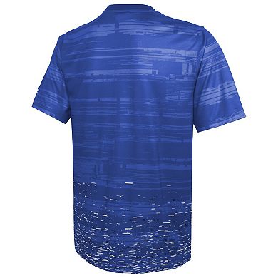 Men's New Era Royal Los Angeles Rams Combine Authentic Sweep T-Shirt