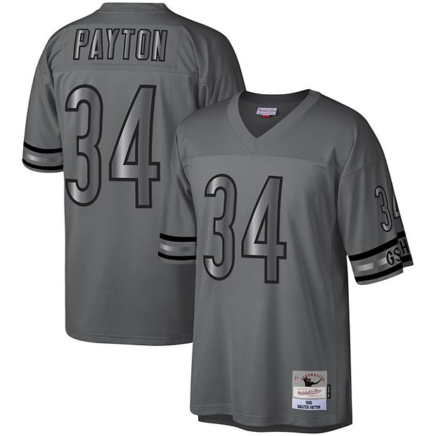 Men's Mitchell & Ness Walter Payton Charcoal Chicago Bears 1985 Retired  Player Metal Legacy Jersey