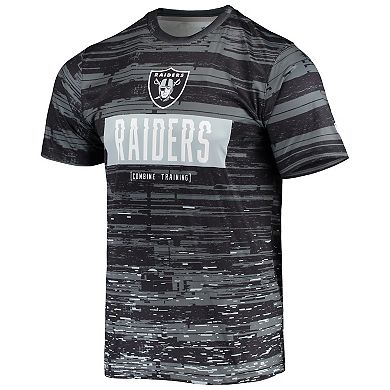 Men's New Era Black Las Vegas Raiders Combine Authentic Sweep T-Shirt