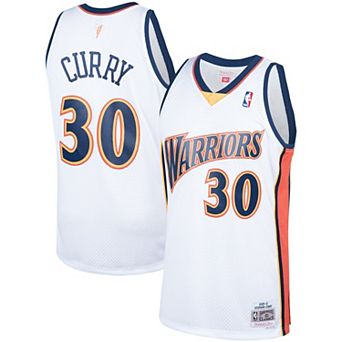 Men's Mitchell & Ness Stephen Curry White Golden State Warriors 2009-10 Hardwood Classics Swingman Jersey