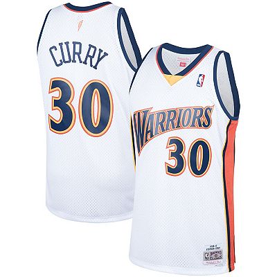 Men's Mitchell & Ness Stephen Curry White Golden State Warriors