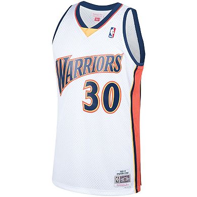 Men's Mitchell & Ness Stephen Curry White Golden State Warriors 2009-10 Hardwood Classics Swingman Jersey